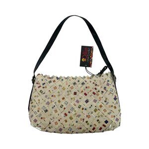 Nahui Ollin Handcrafted Shoulder Bag in White